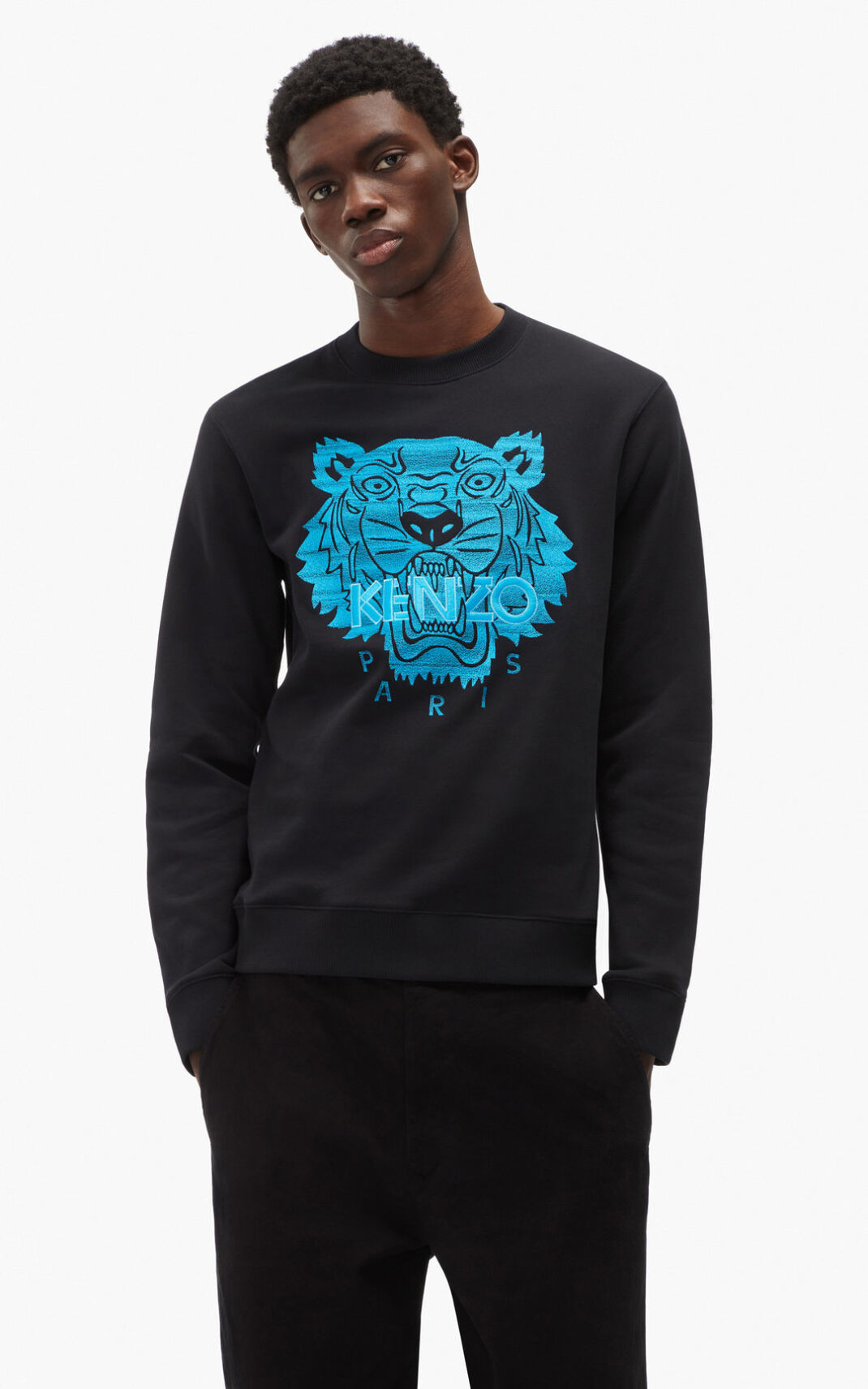 Kenzo Tiger Sudadera Hombre Negras | 2963175-NA